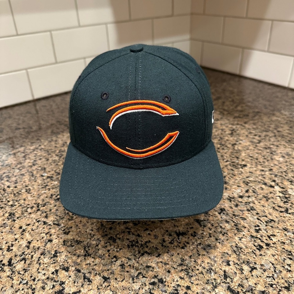 Vtg 90s Chicago Bears Hat New Era Snapback Black Made in USA